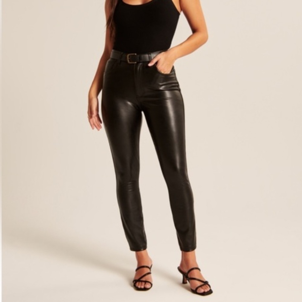 Abercrombie & Fitch Black Leather Pants